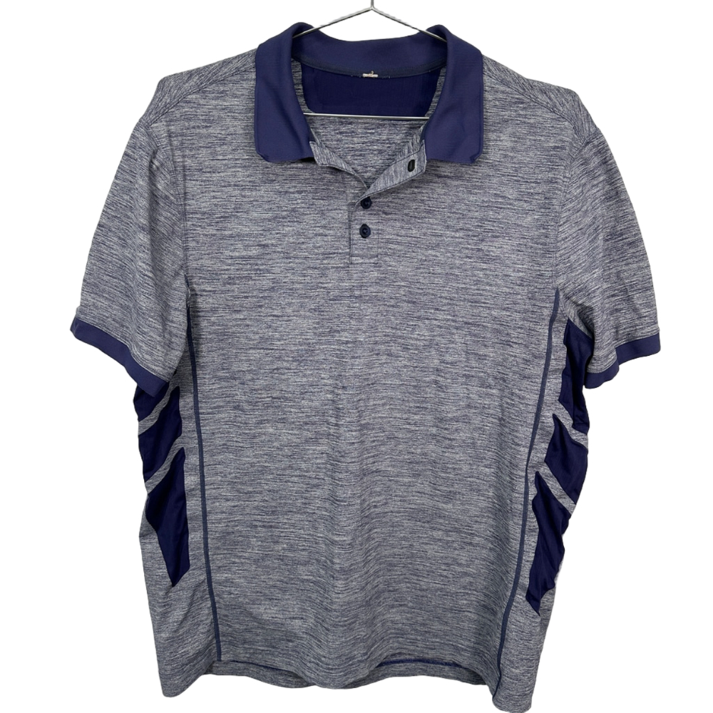 Men’s Lululemon Casual Purple Breathable Polo Golf Work Short Sleeve Shirt XL